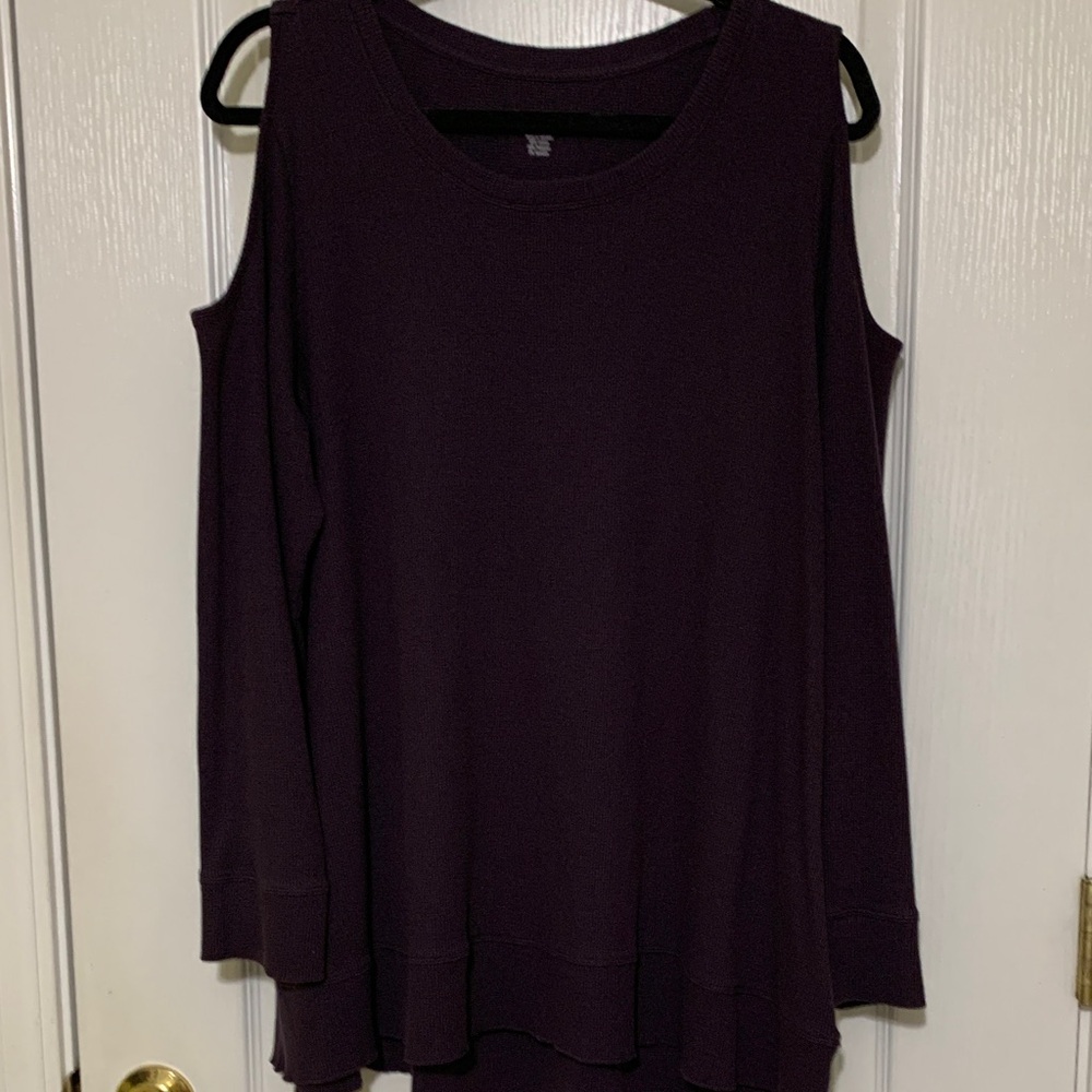 Style & Co. Women's Dark Purple Long Sleeve Top     FINAL SALE